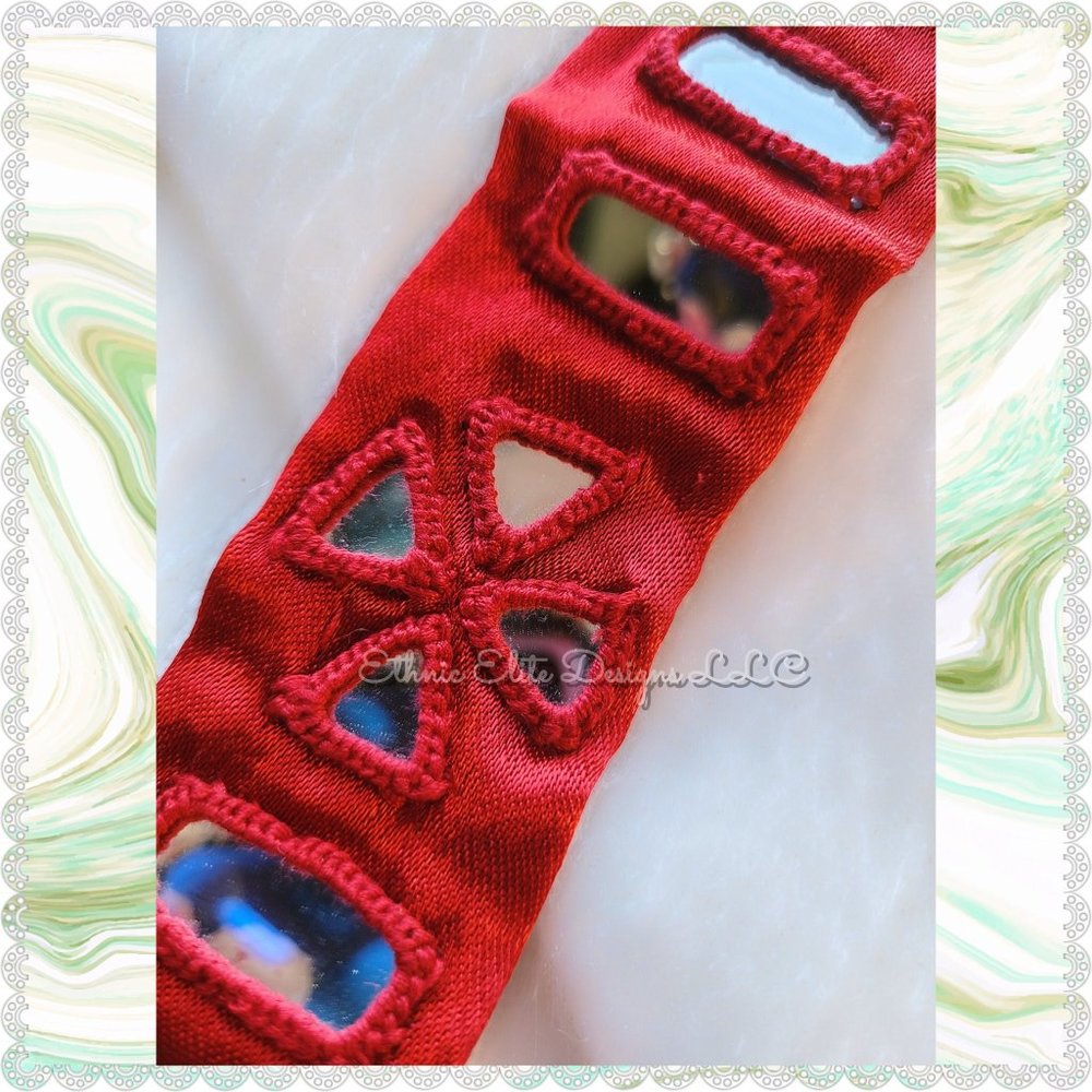 New Handmade BOHO MIRROR SATIN BELT